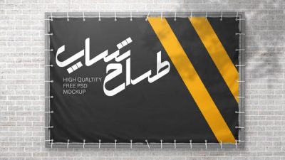 دانلود موکاپ بنر فضای باز – پیش‌نمایش واقعی طراحی تبلیغاتی در محیط شهری